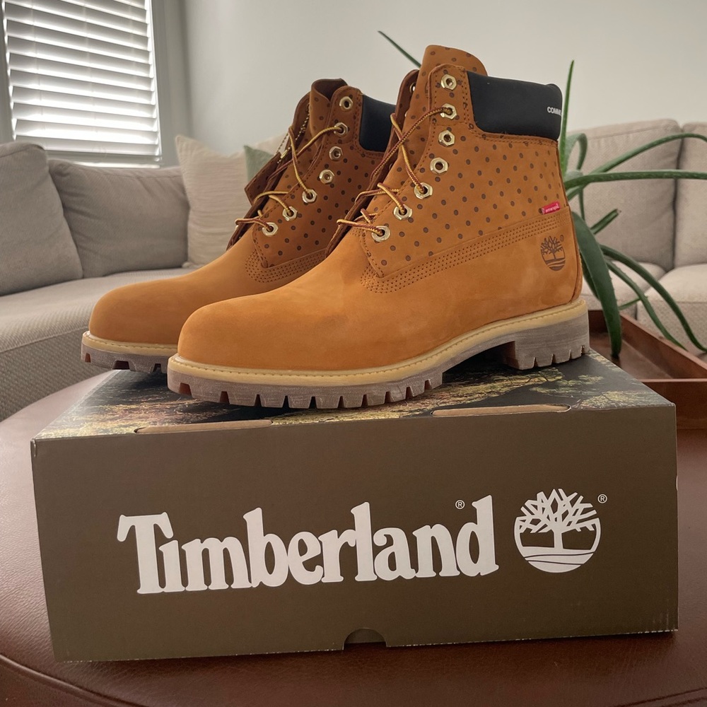 NWB Timberland X Supreme Comme des Garcons CDG 6” Boot Wheat - 10